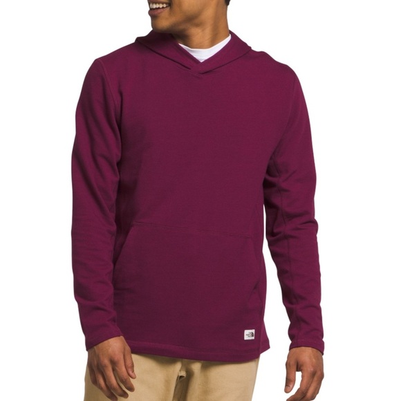 North Face Men's Lightweight Red Terry Hoodie NWT - Picture 1 of 4